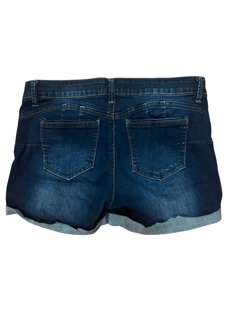 WAX JEAN “Butt I Love You” Distressed Jean Shorts L